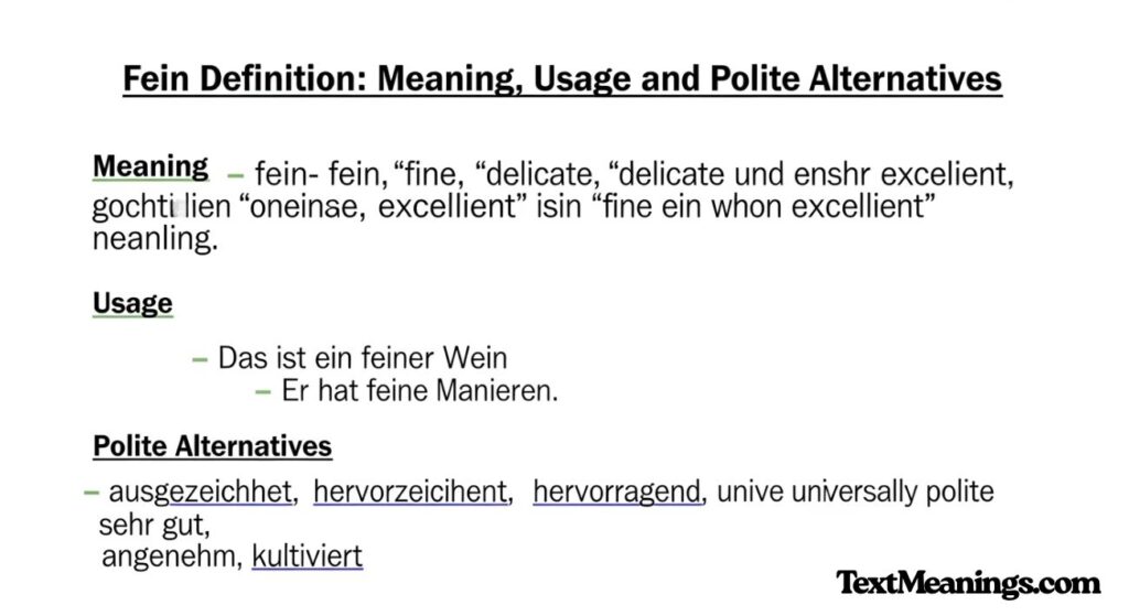 Fein Definition: MeaningFein Definition: Meaning