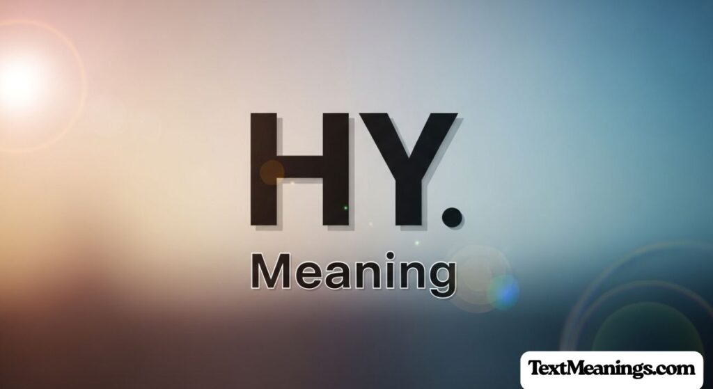 HY Meaning