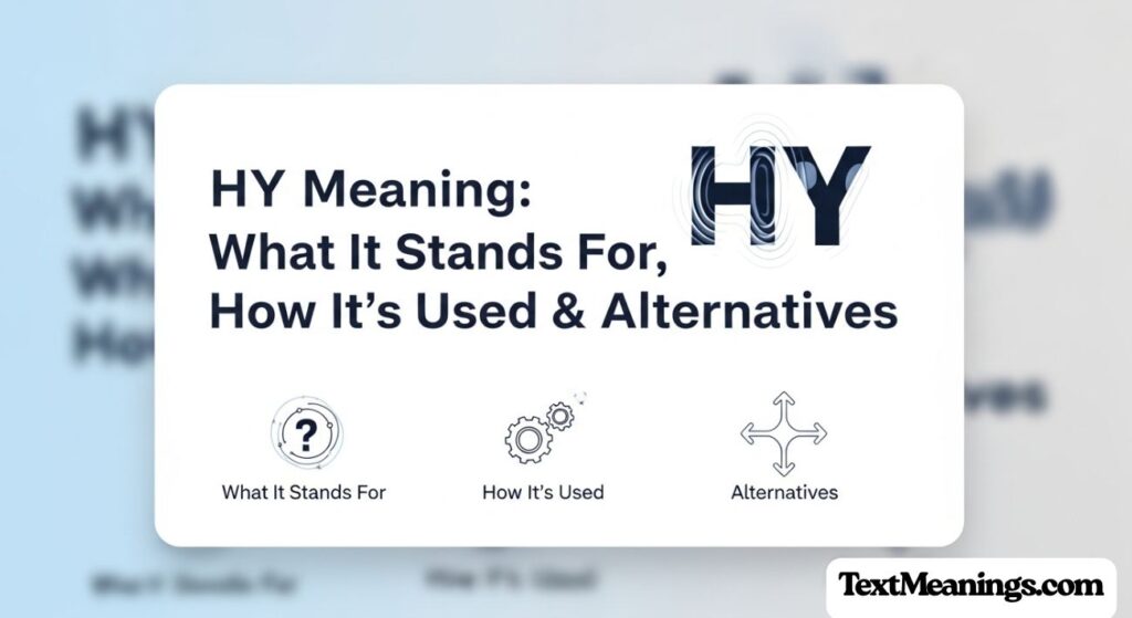 HY Meaning