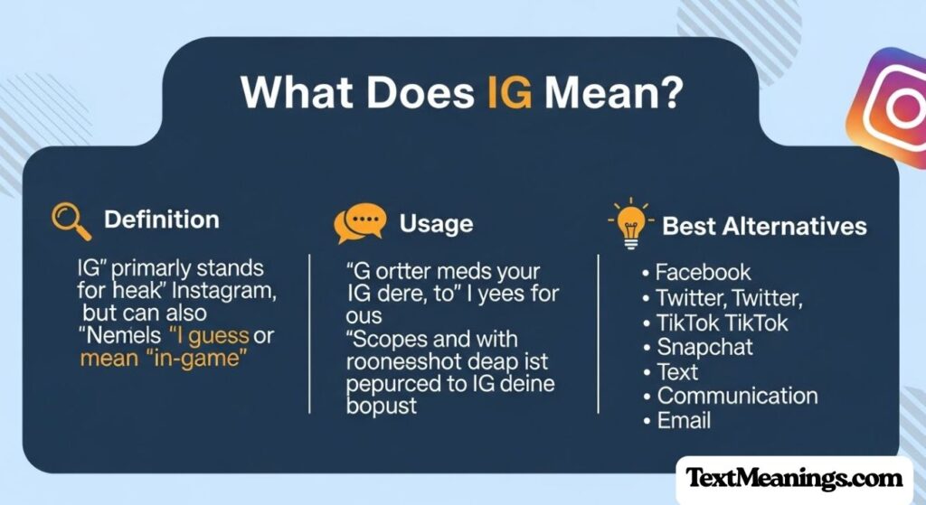 What Does IG Mean