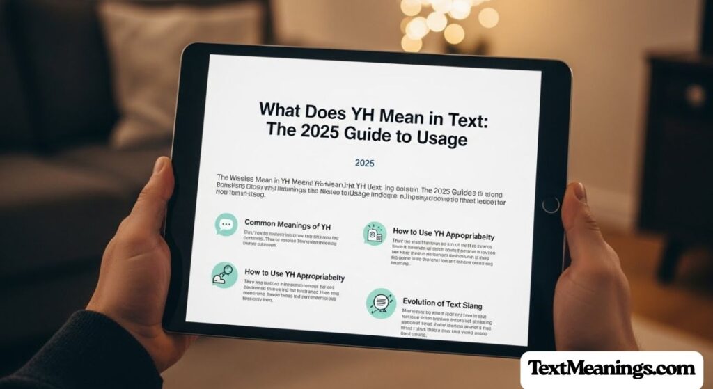 What Does YH Mean in Text