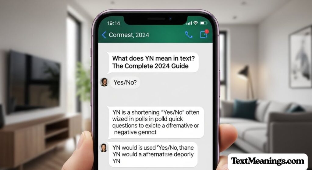 What Does YN Mean in Text