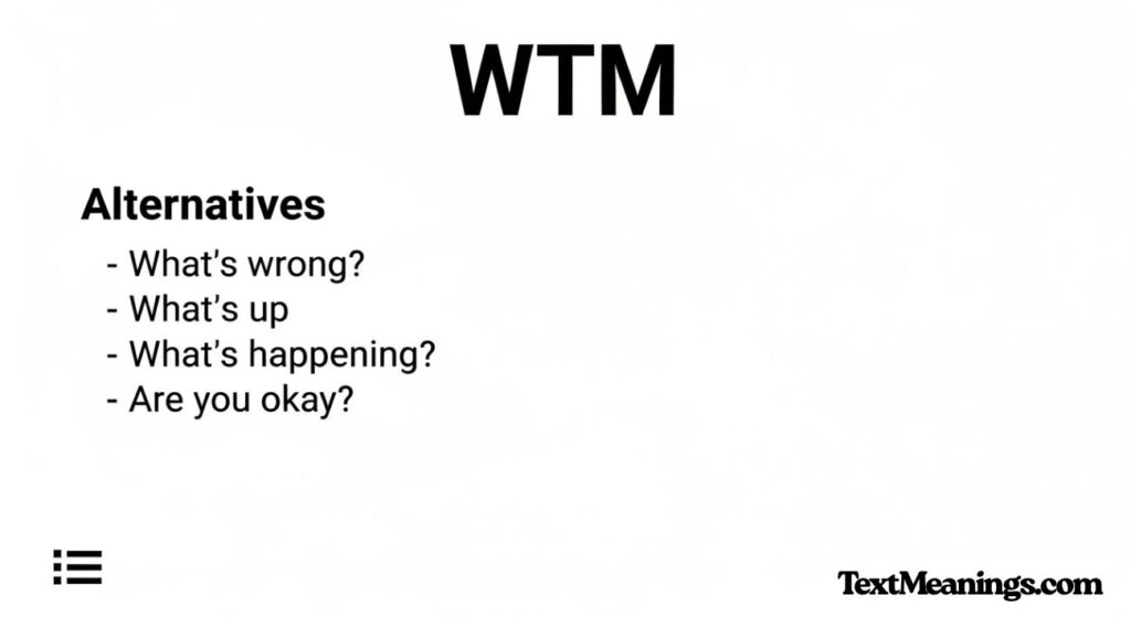 WTM Meaning in Text
