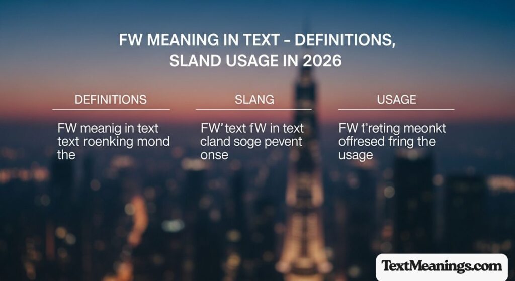 FW Meaning in Text