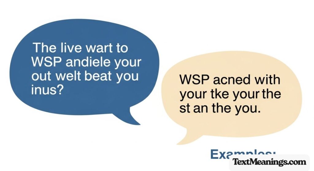 WSP Meaning in Text