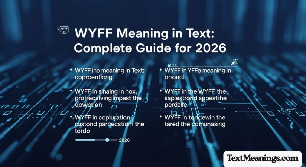WYFF Meaning in Text