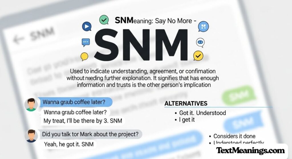 SNM Meaning in Text