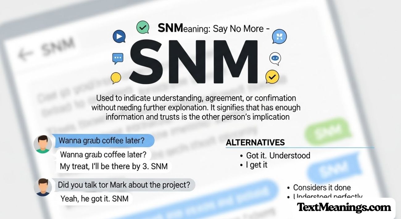 SNM Meaning in Text