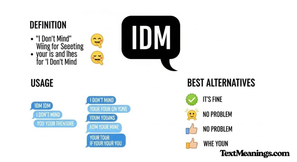 What Does IDM Mean in Text